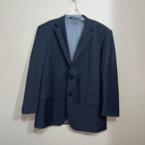 Oscar De La Renta 48 R Mens Pinstripe Soft Sport Coat Jacket 100.% Wool. - Picture 9 of 13